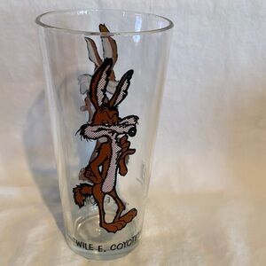 Pepsi Clear Collector Series Glass with Wile E Coyote 1973